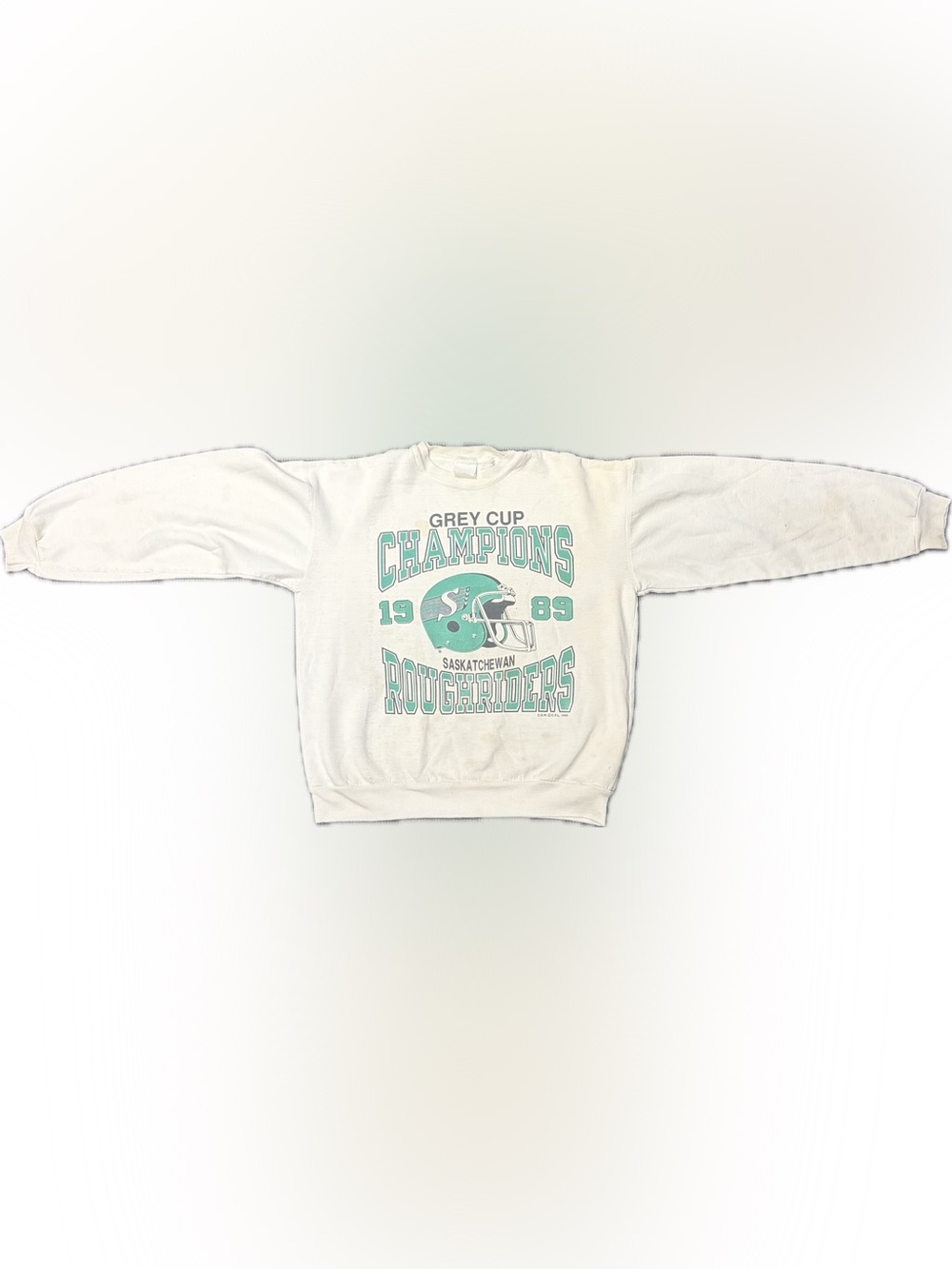 Vintage 1989 Saskatchewan Roughriders Grey Cup Champions CFL Sweatshirt